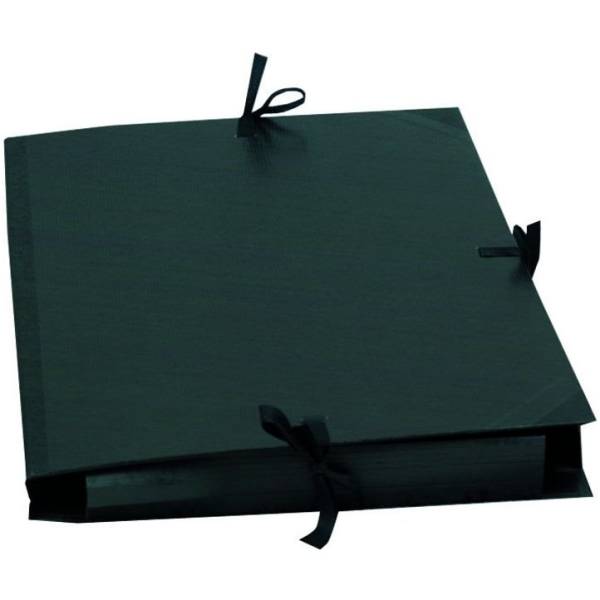 Zeichenmappe A3 mit Verschlussband schwarz