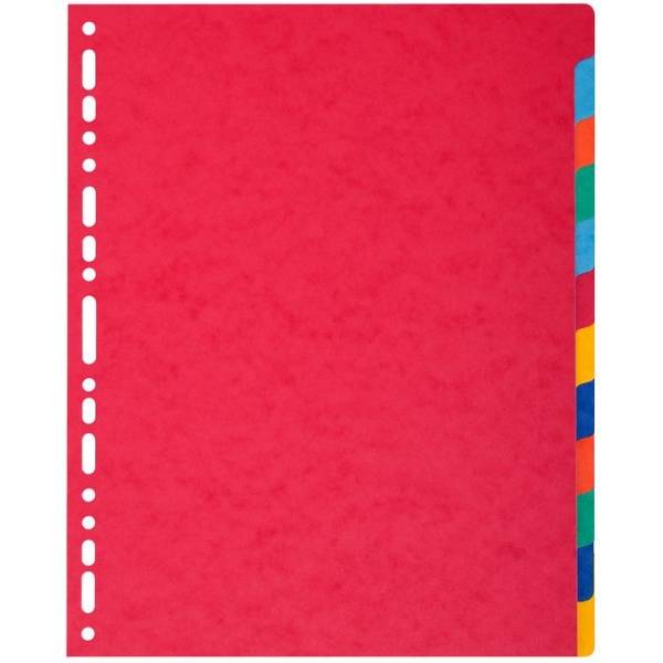 Register A4+ Manila-Karton 400g 12-teilig blanko farbig