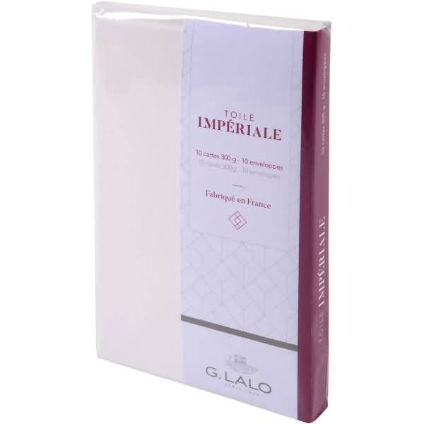 Visitenkarten & Umschläge Toile Imperiale 90x140mm VE=10 Stück weiß