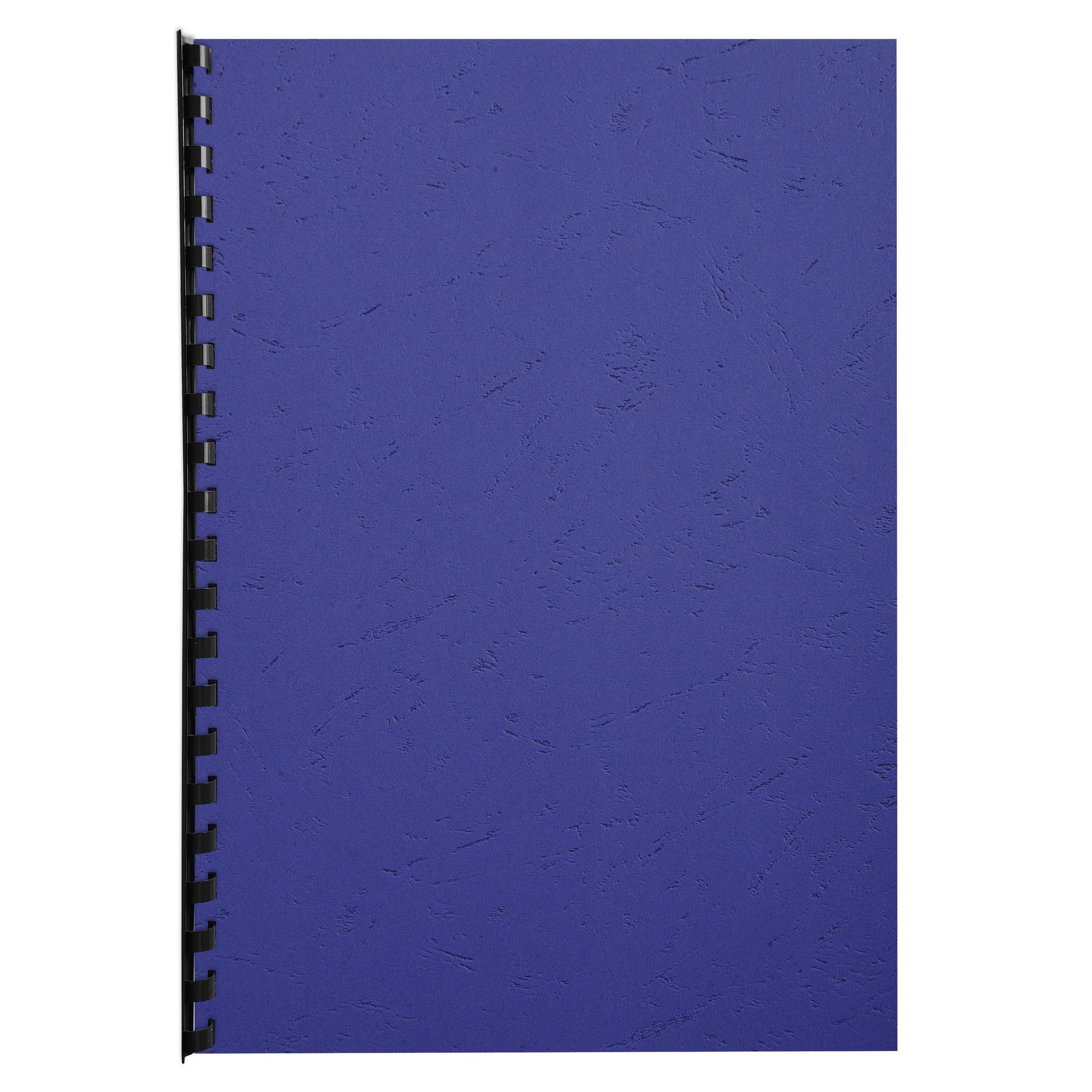 Exacompta 100er Einbanddeckel Evercover 270g/qm Lederprägung A4 Dunkelblau 2790C