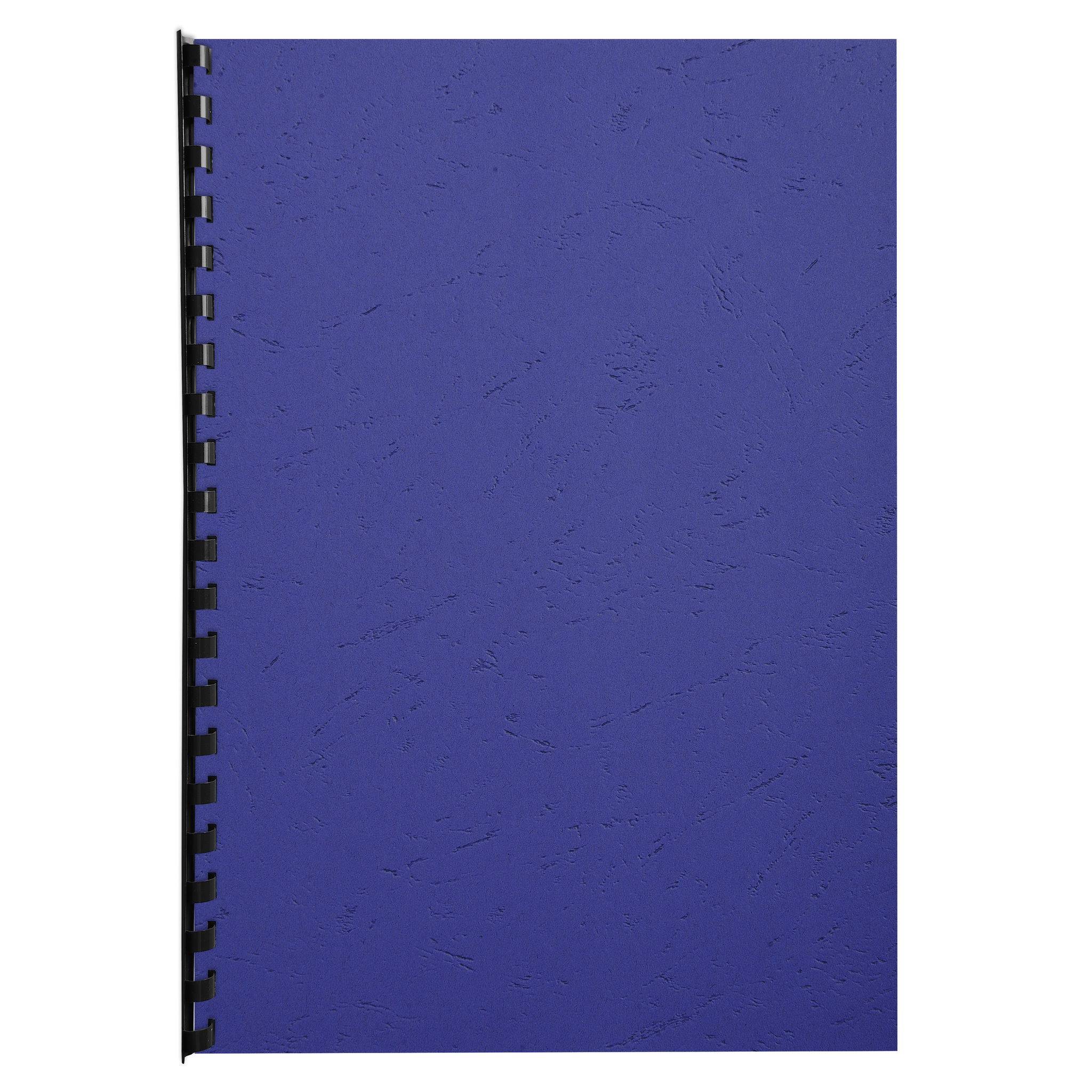 Exacompta 100er Einbanddeckel Evercover 270g/qm Lederprägung A4 Dunkelblau 2790C
