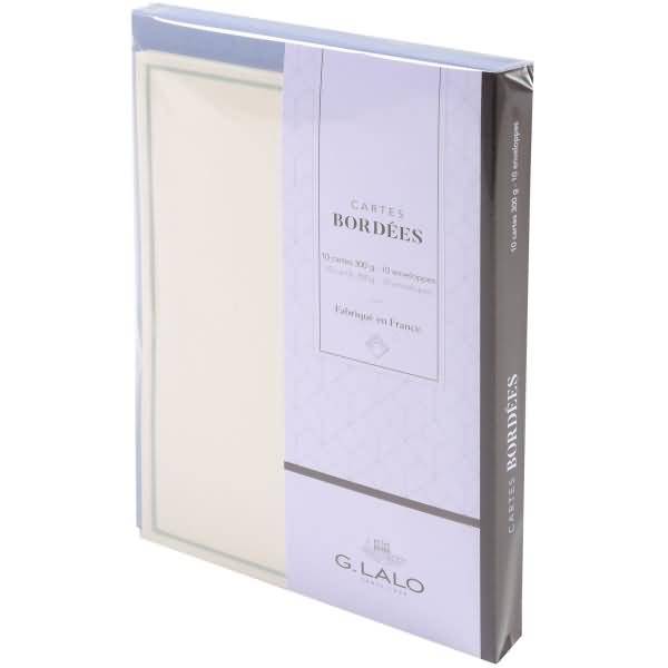 Karte & Umschlag Verge mit Rand C6 VE=10 Stück blau