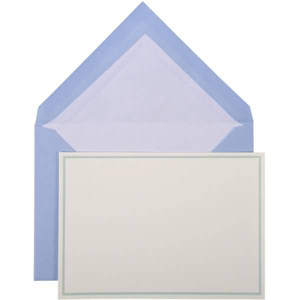 Karte & Umschlag Verge mit Rand C6 VE=10 Stück blau