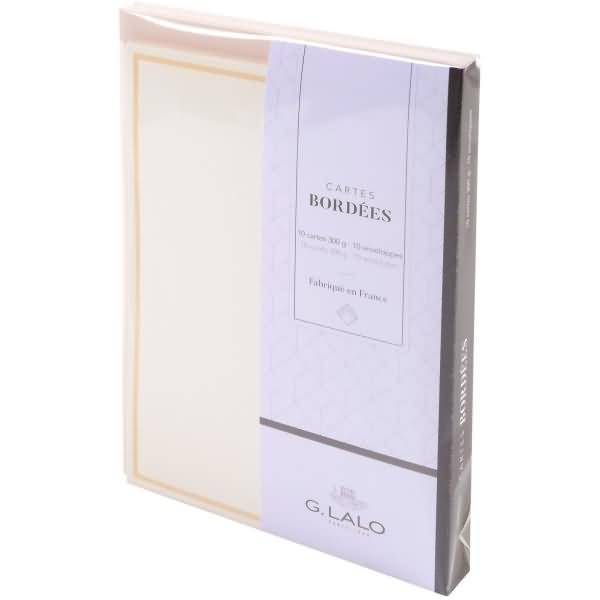 Karte & Umschlag Verge mit Rand C6 VE=10 Stück rosa