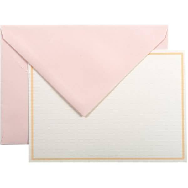 Karte & Umschlag Verge mit Rand C6 VE=10 Stück rosa