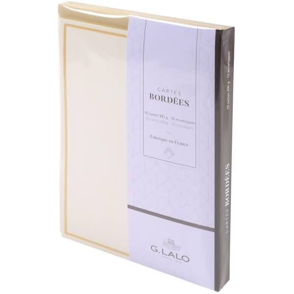 Karte & Umschlag Verge mit Rand C6 VE=10 Stück champagner