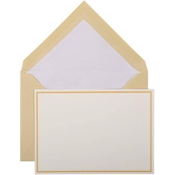 Karte & Umschlag Verge mit Rand C6 VE=10 Stück champagner