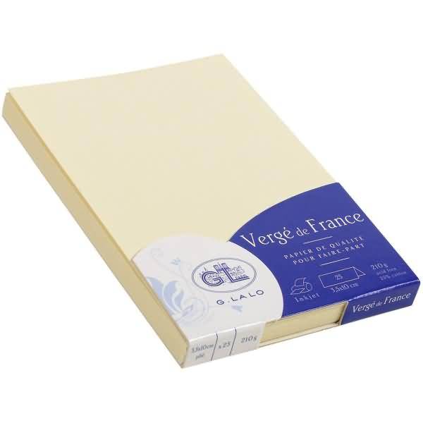 Tischaufsteller Verge gefaltet 35x100mm 210g/qm VE=25 Stück elfenbein