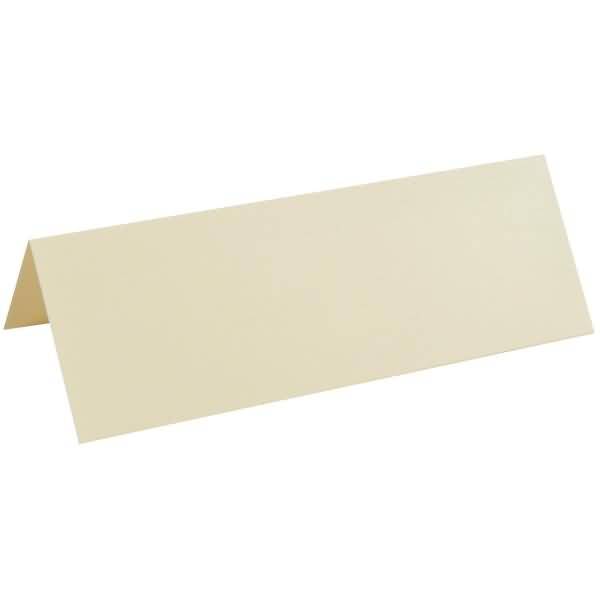 Tischaufsteller Verge gefaltet 35x100mm 210g/qm VE=25 Stück elfenbein