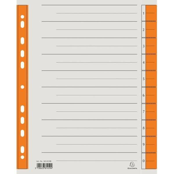 Trennblatt A4 230g/qm Karton (RC) VE=100 Stück orange