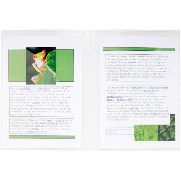 Präsentationsmappe A4 doppelseitig PP 400my glasklar