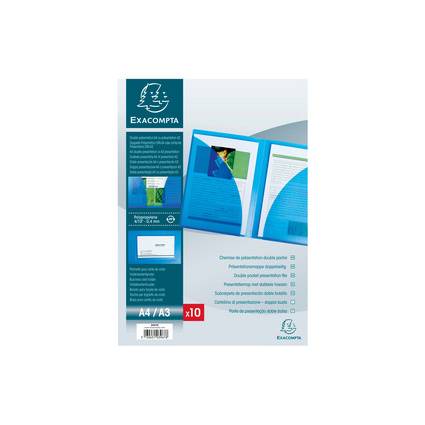 EXACOMPTA Präsentationsmappe, aus PP, DIN A4, kristallklar