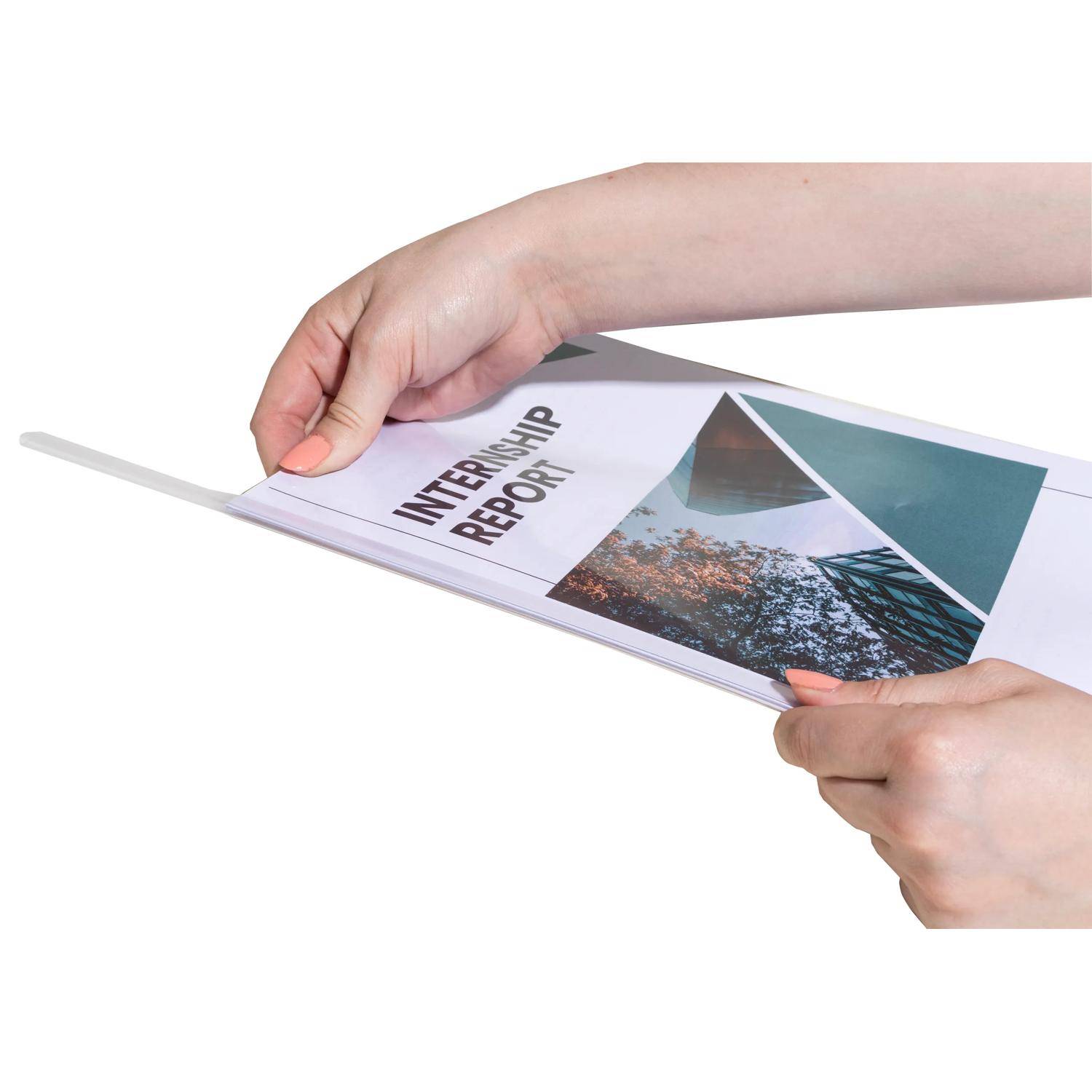 Exacompta 25 Stück Klemmschienen A4 30 Blatt Serodo 3mm Kristall 397080E