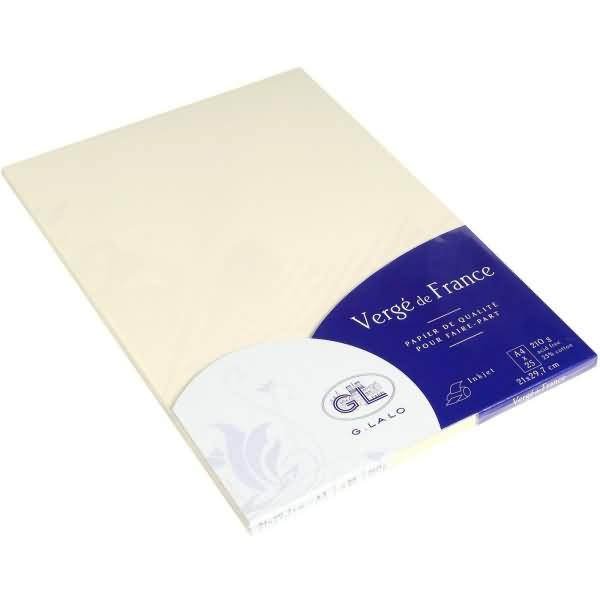 Papier Verge A4 210g/qm VE=25 Blatt elfenbein
