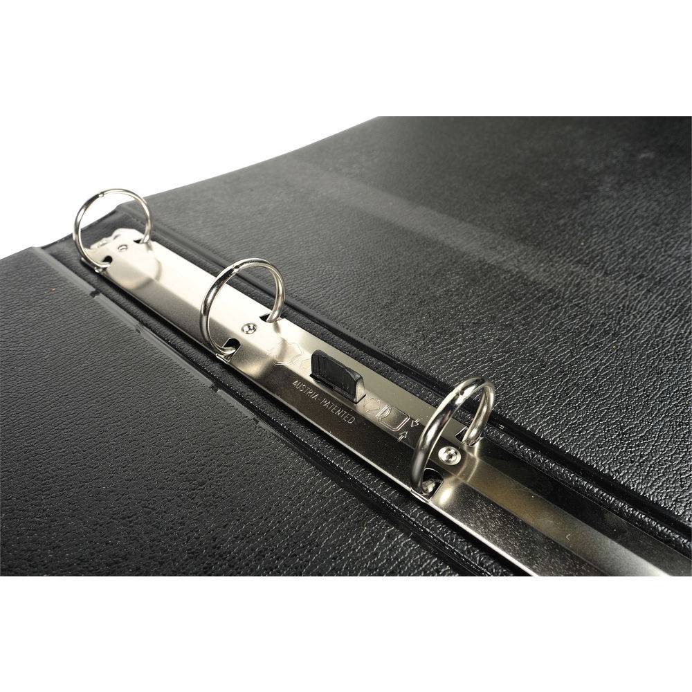 Exacompta Ringbuch PVC 24mm 4Ring Rücken 40mm für A3 quer Schwarz 41930E