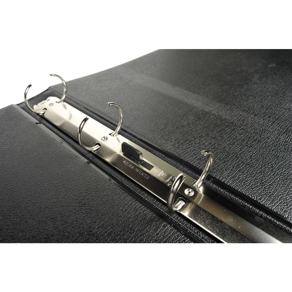 Exacompta Ringbuch PVC 24mm 4Ring Rücken 40mm für A3 quer Schwarz 41930E