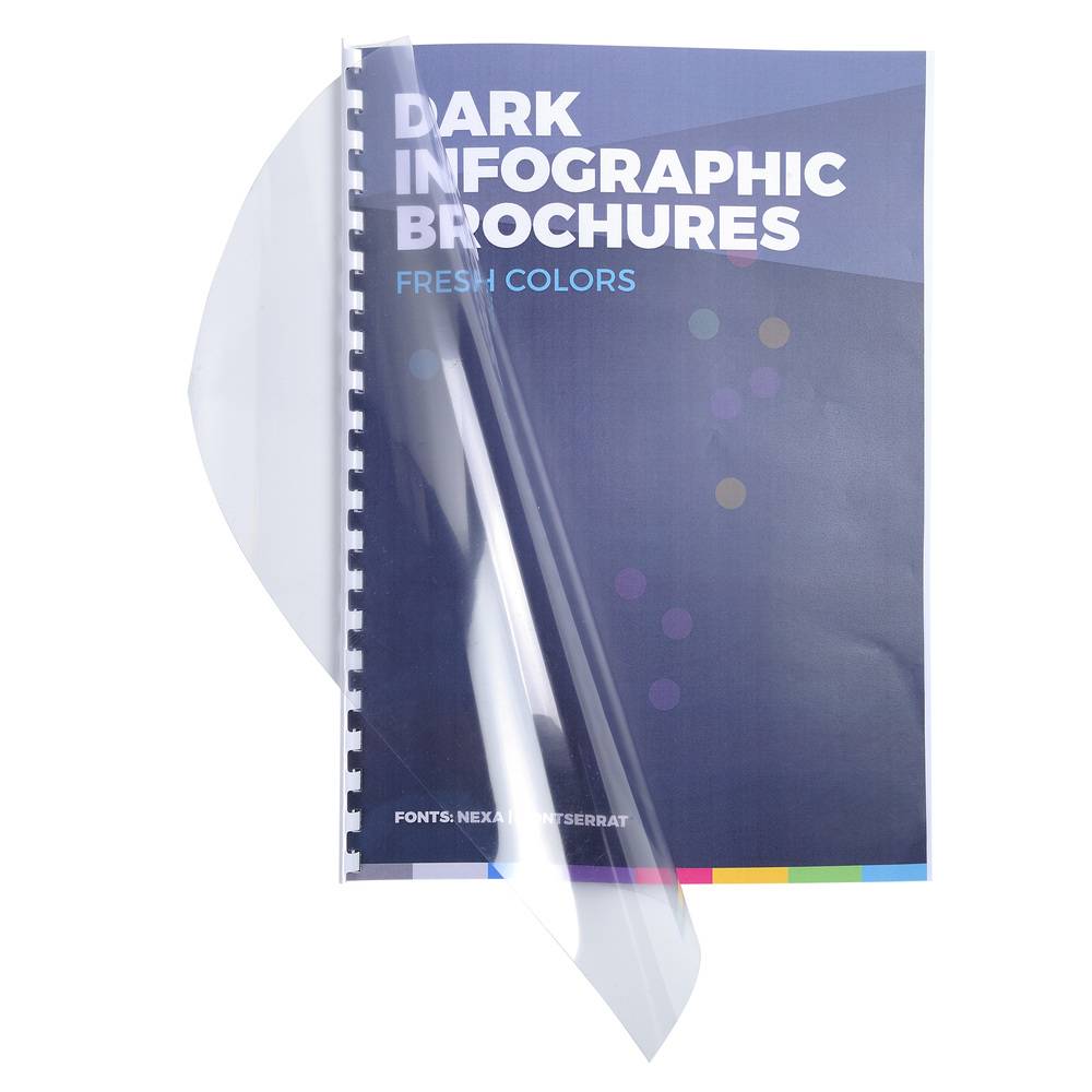 Exacompta 100er Pack Einbanddeckel aus PVC 200µ, für DIN A4 - Kristall - 42542E