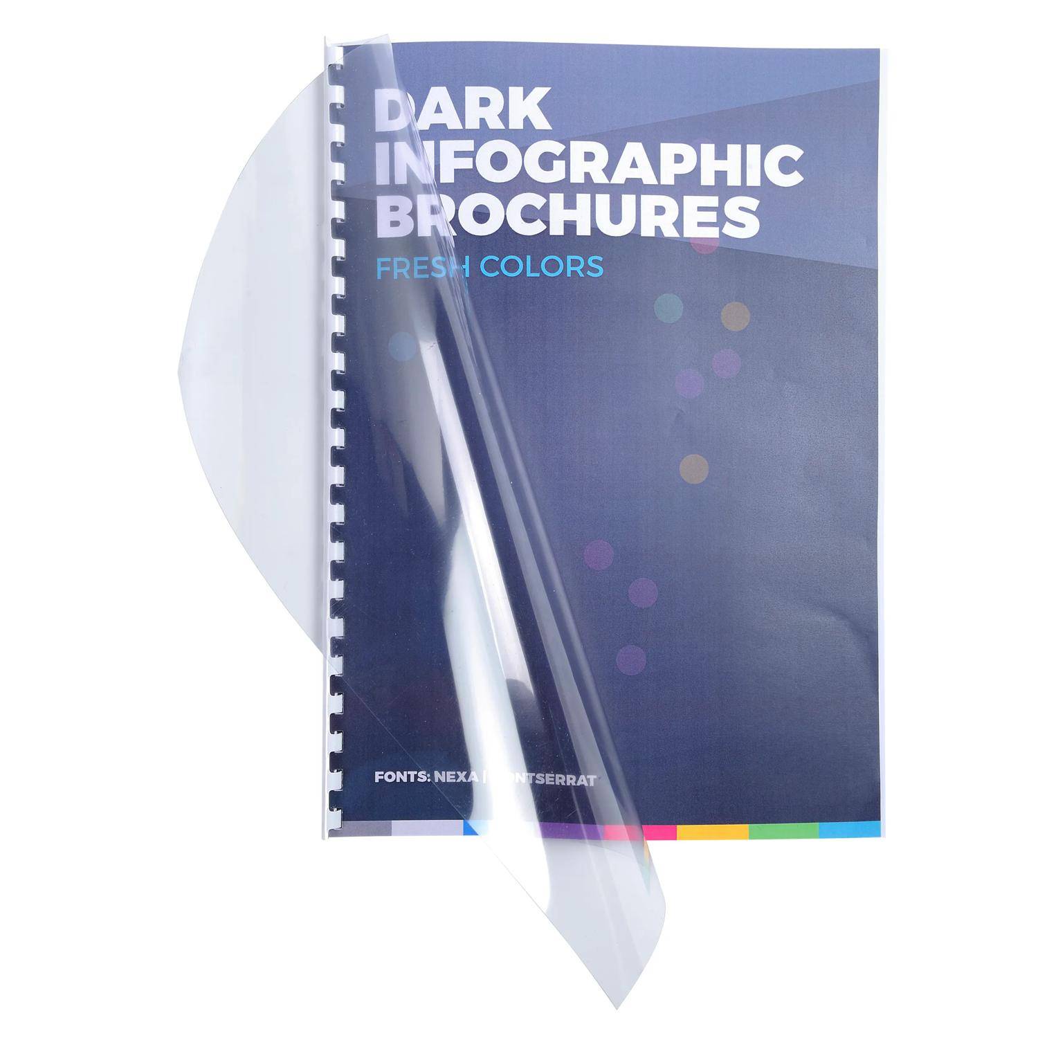 Exacompta 100er Pack Einbanddeckel aus PVC 150µ, für DIN A4 - Kristall - 42741E