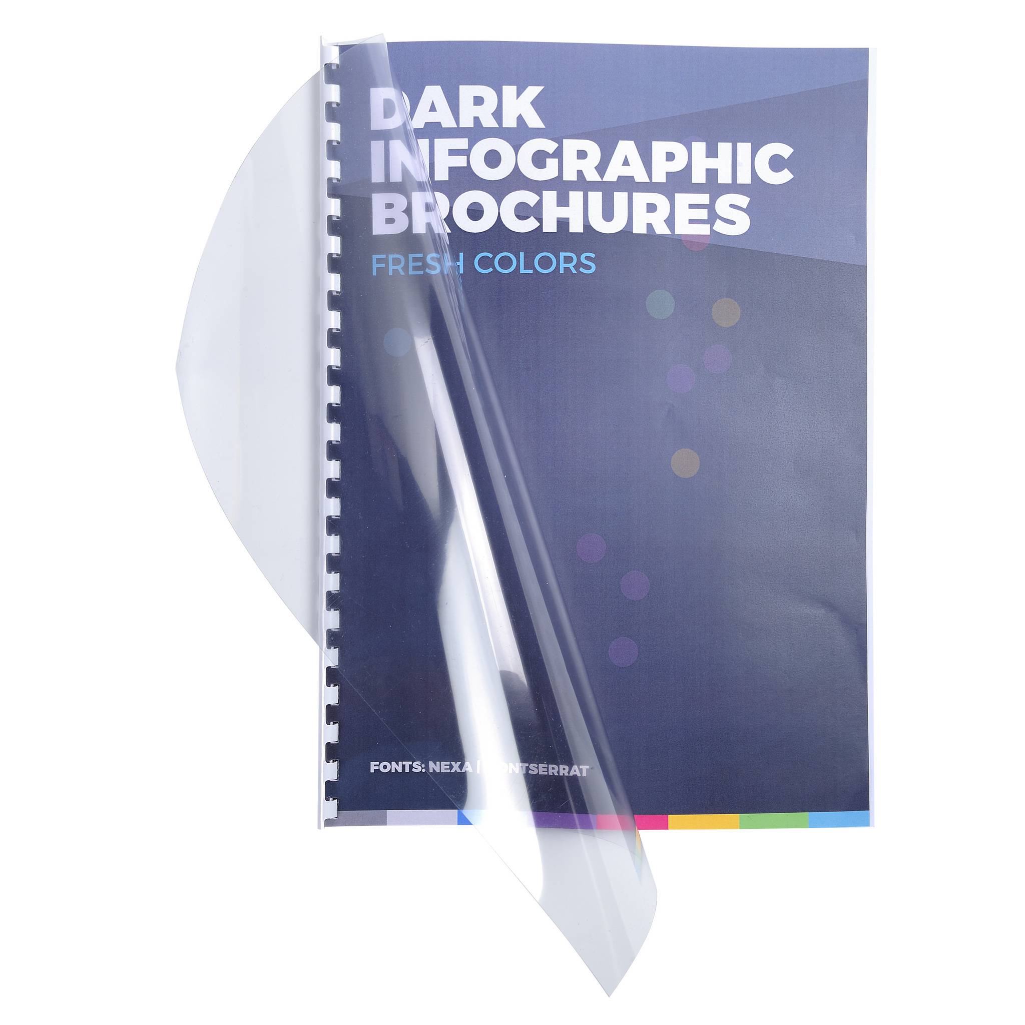 Exacompta 100er Pack Einbanddeckel aus PVC 300µ, für DIN A4 - Kristall - 42746E