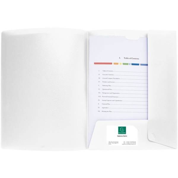 Präsentationsmappe Krea Cover A4 PP weiß