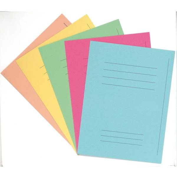 Aktendeckel Foldyne A4 mit Beschriftungsfeld 250g VE=50 Stück sortiert