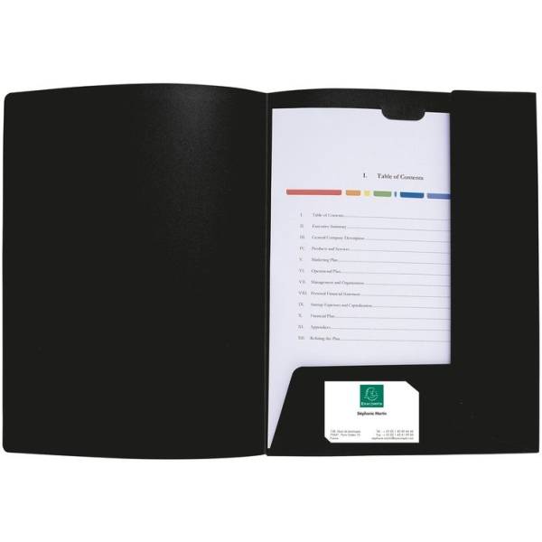 Präsentationsmappe Krea Cover A4 PP schwarz