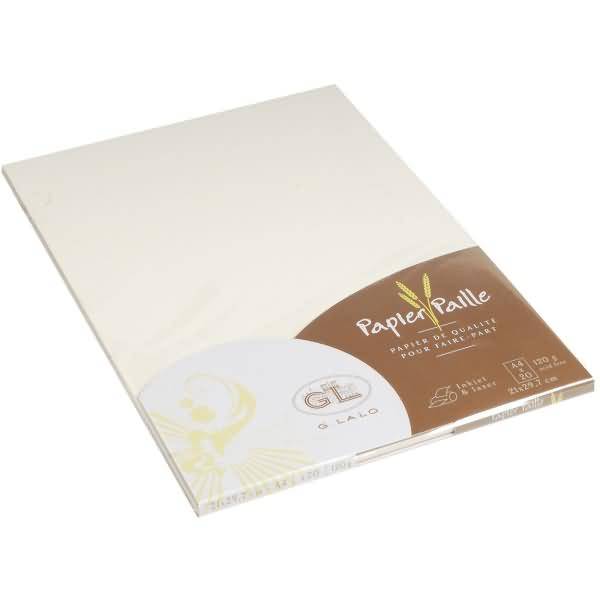 Papier Strohpapier A4 120g/qm VE=20 Blatt A4 200g/qm elfenbein
