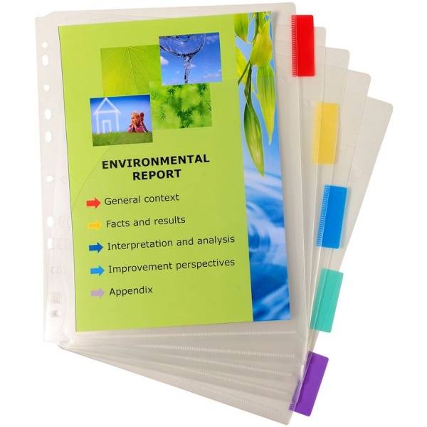 Register Exactive A4 PP 200my 6-teilig farbig