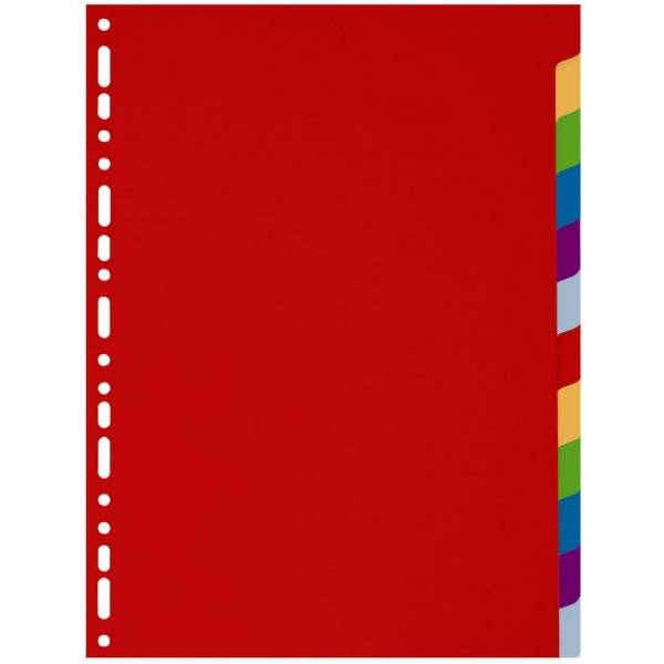 Register A4 PP blanco 12-teilig farbig