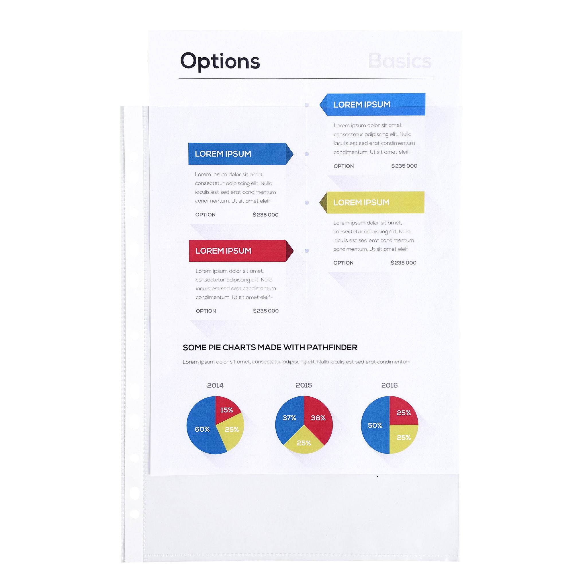 Exacompta Karton + 100 Prospekthüllen A4, glattem PP 60µ, Kristall, 5000E