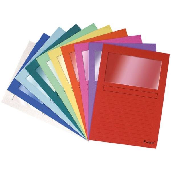 Sichtmappen Forever A4 VE=100 Stück farbig sortiert