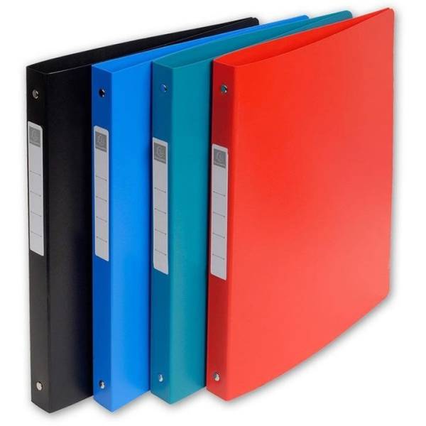 Ringbuch Uni A4 PP 4 Ringe 20mm farbig sortiert