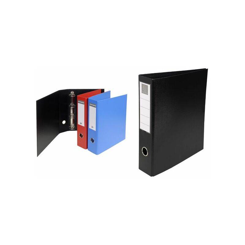 EXACOMPTA Ringbuch PVC, 4D-Ring Mechanik, DIN A4, schwarz