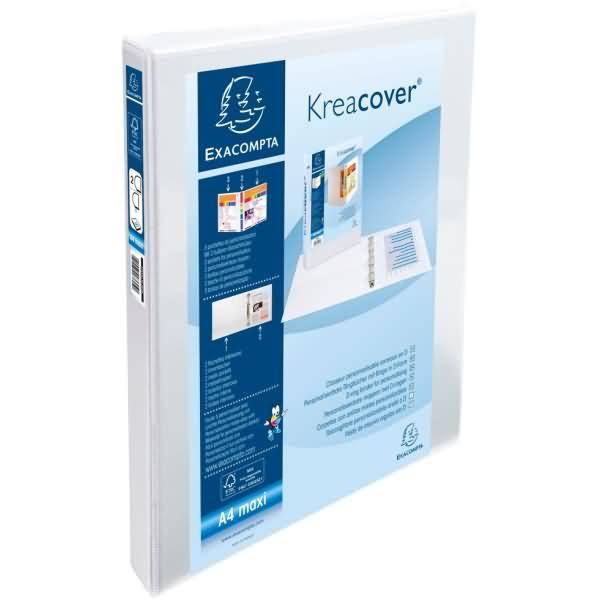 Präsentationsringbuch Kreacover A4 20mm 2 Ringe weiß