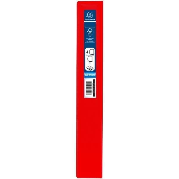 Präsentationsringbuch Kreacover A4+ 25mm 4 Ringe rot