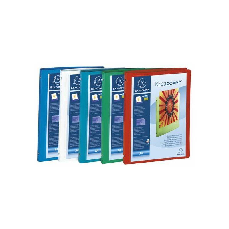 EXACOMPTA Ringbuch Kreacover, PP, 4-Ring-Mechanik, A4, sort.