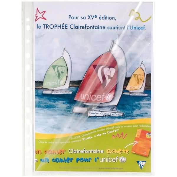 Prospekthüllen A4 PP 60my glasklar oben u. seitlich offen VE=10 Stück