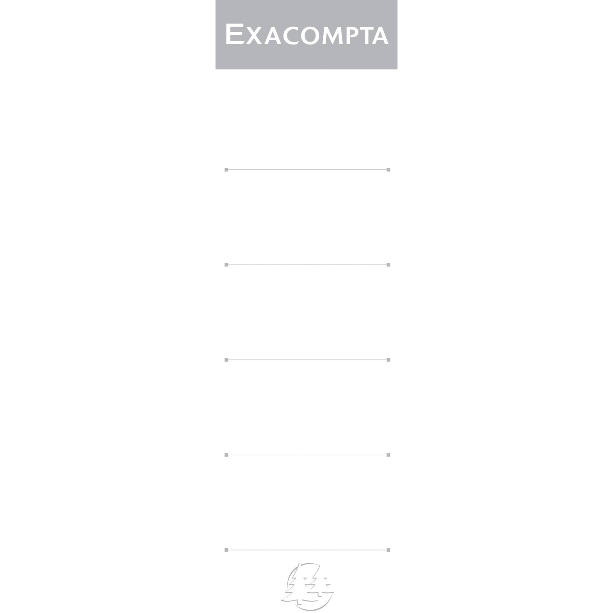 Exacompta Selbstklebendes Rückenetikett Rücken von 70 mm. Weiß 5378E