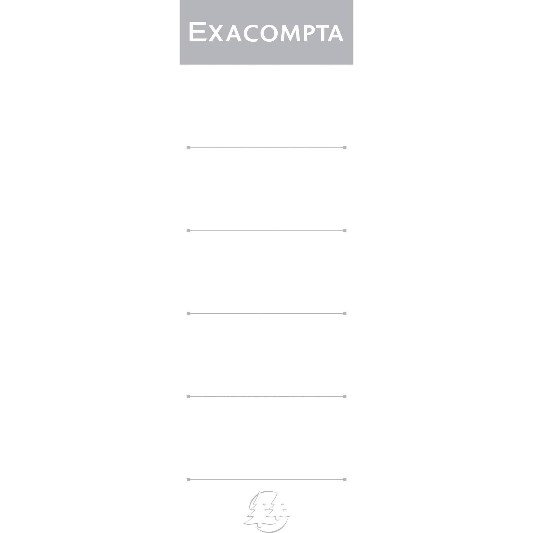 Exacompta Selbstklebendes Rückenetikett Rücken von 80 mm. Weiß 5388E