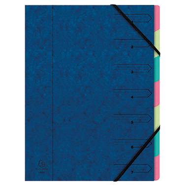 Exacompta Ordnungsmappe 54072E DIN A4 7Fächer blau