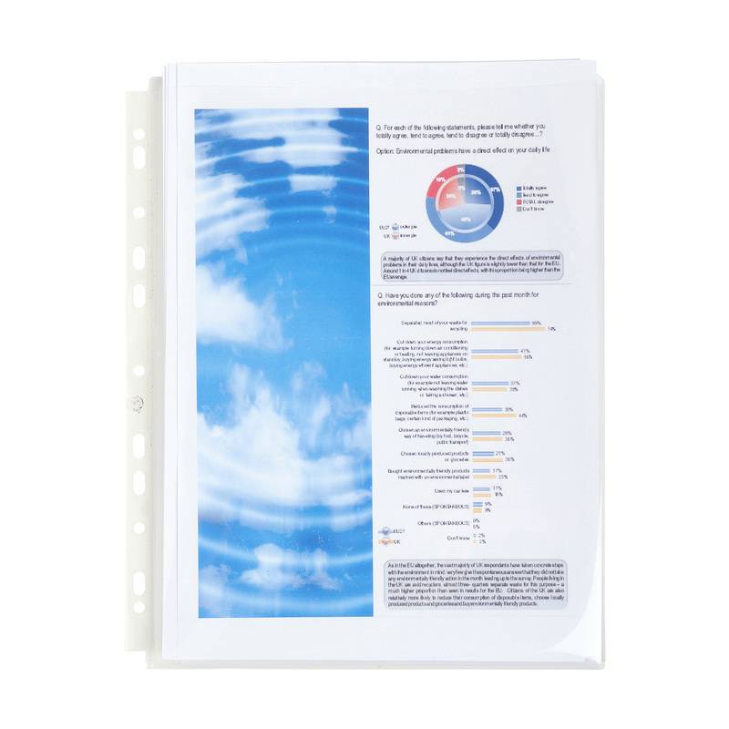 EXACOMPTA Prospekthülle mit Faltentasche, DIN A4, PP