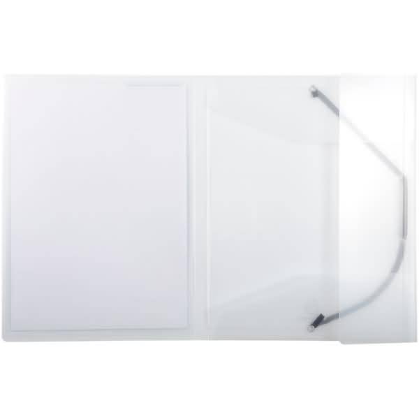 Eckspannmappe Kreacover A4 PP 500my transparent weiß