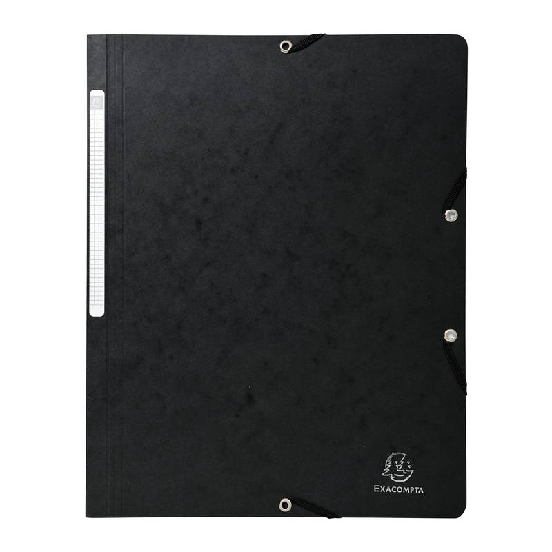 EXACOMPTA Eckspannermappe, DIN A4, Karton, schwarz