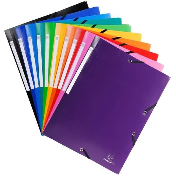 Eckspannmappe A4 PP 500my farbig sortiert