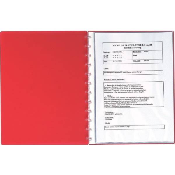 Sichtbuch Exaring A4 30 Hüllen farbig sortiert