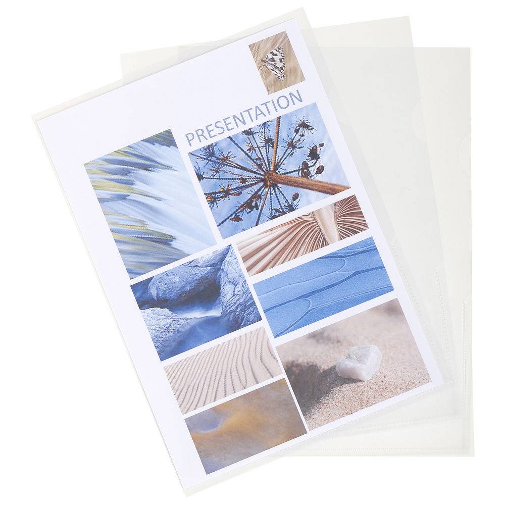 Exacompta Pack 100 Aktensichthüllen Stop Doc glattem PP 110µ A4 Kristall 5670E