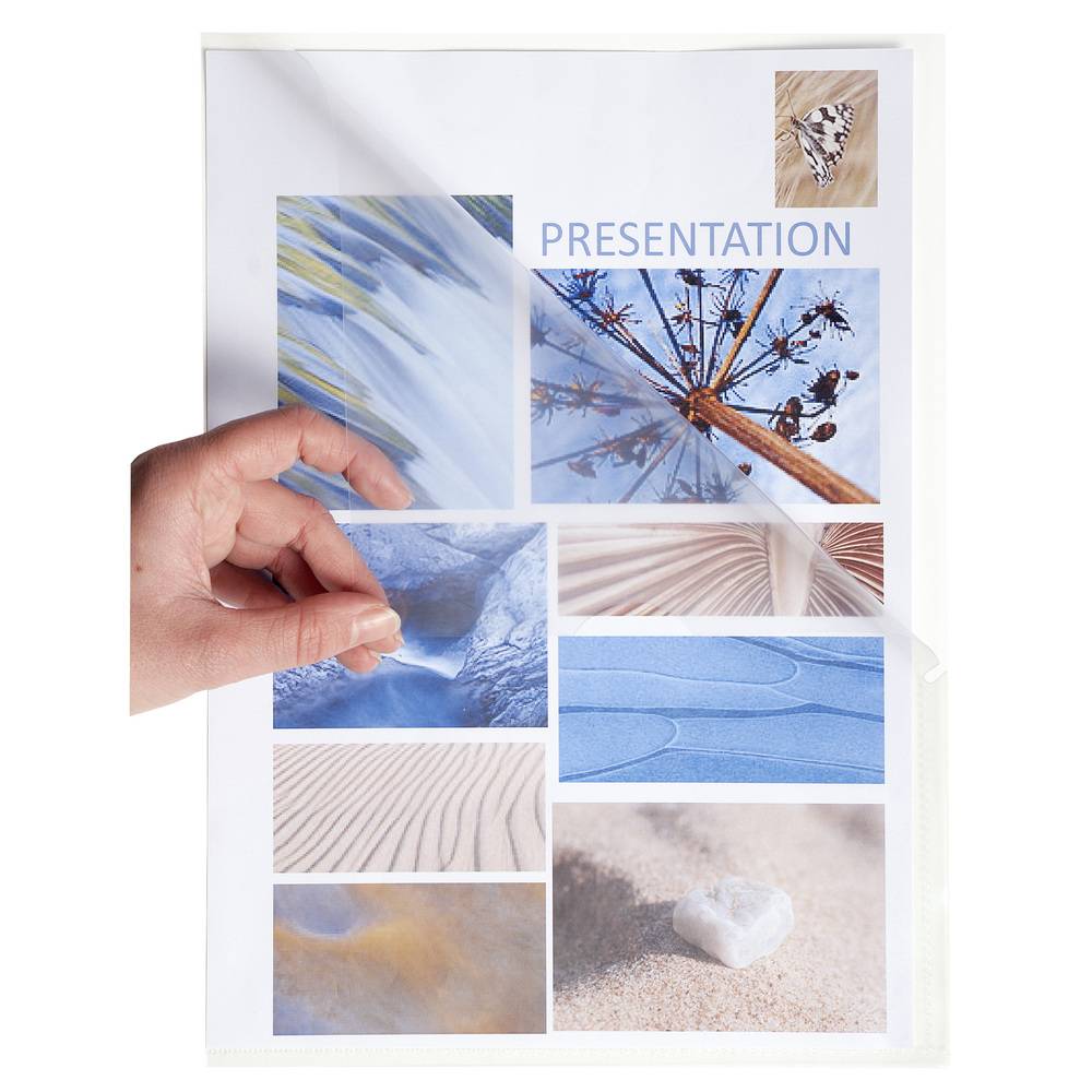 Exacompta Pack 100 Aktensichthüllen Stop Doc glattem PP 110µ A4 Kristall 5670E