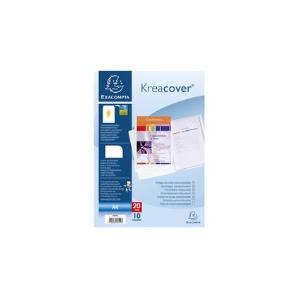 EXACOMPTA Sichtbuch Kreacover, PP, DIN A4, 10 Hüllen, weiß