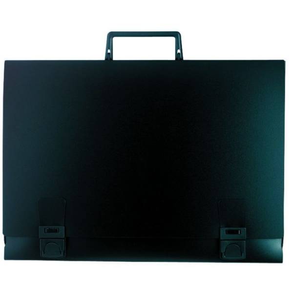 Zeichenmappe 310x430mm PP mit Griff Rücken 28mm schwarz