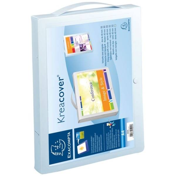 Aktenmappe Kreacover A4 40mm PP weiß